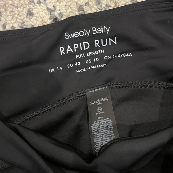 Sweaty Betty Rapid Run Leggings size L *NWT* - Picture 3 of 7